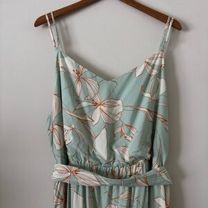 Ava & Viv Green Floral Midi Dress – Size 2XL